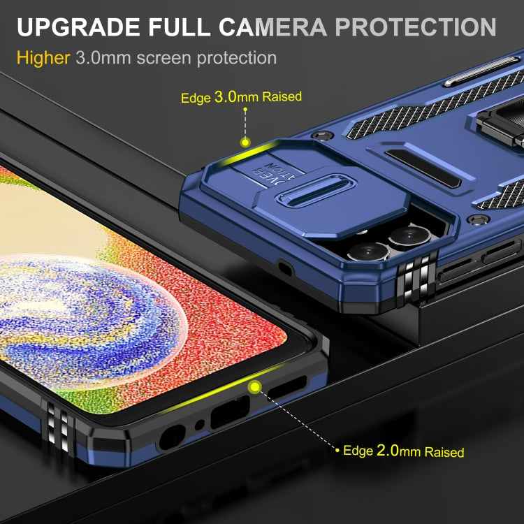 For Samsung Galaxy M13 5G / A04 Armor PC + TPU Camera Shield Phone Case
