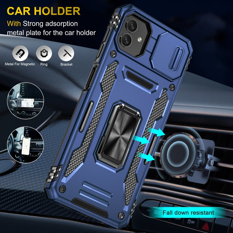 For Samsung Galaxy M13 5G / A04 Armor PC + TPU Camera Shield Phone Case