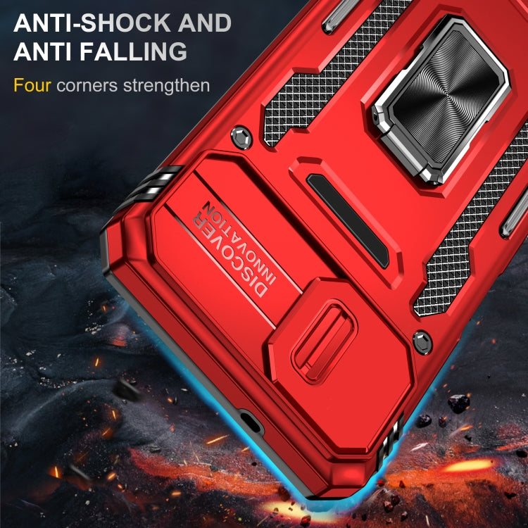 For Samsung Galaxy M13 5G / A04 Armor PC + TPU Camera Shield Phone Case