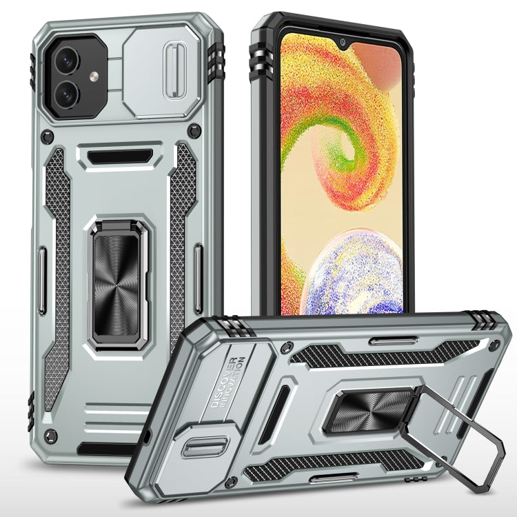 For Samsung Galaxy M13 5G / A04 Armor PC + TPU Camera Shield Phone Case