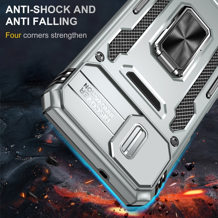 For Samsung Galaxy M13 5G / A04 Armor PC + TPU Camera Shield Phone Case