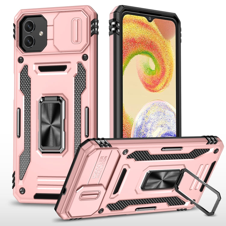 For Samsung Galaxy M13 5G / A04 Armor PC + TPU Camera Shield Phone Case