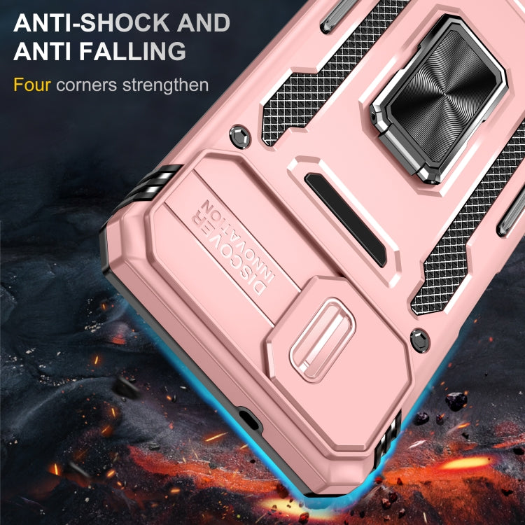 For Samsung Galaxy M13 5G / A04 Armor PC + TPU Camera Shield Phone Case