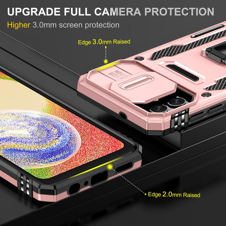 For Samsung Galaxy M13 5G / A04 Armor PC + TPU Camera Shield Phone Case