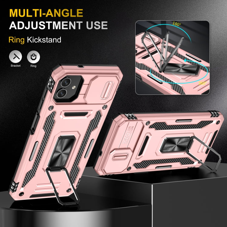 For Samsung Galaxy M13 5G / A04 Armor PC + TPU Camera Shield Phone Case