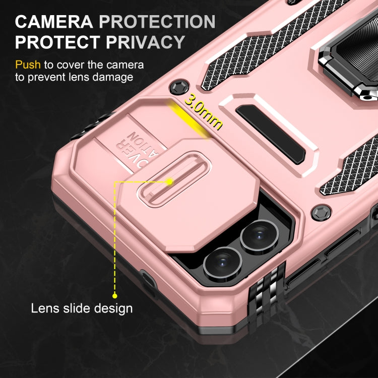 For Samsung Galaxy M13 5G / A04 Armor PC + TPU Camera Shield Phone Case