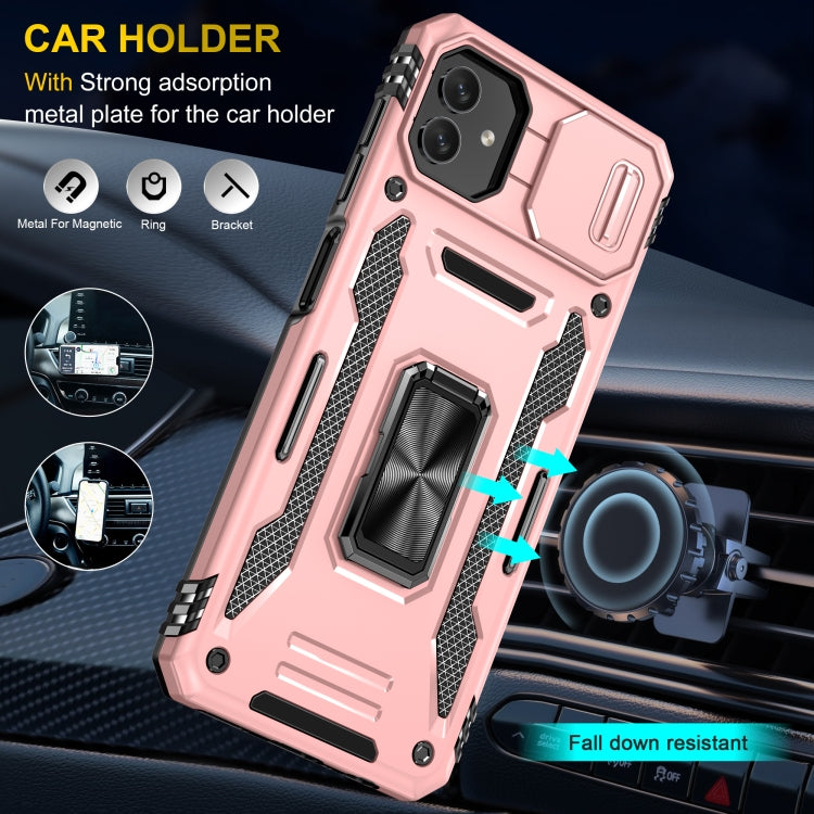 For Samsung Galaxy M13 5G / A04 Armor PC + TPU Camera Shield Phone Case