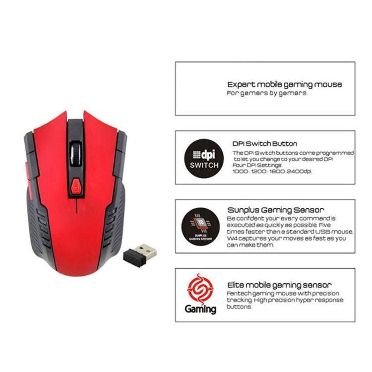 HXSJ A882 6-keys 2.4G 1600DPI Three-speed Adjustable Wireless Office Mouse