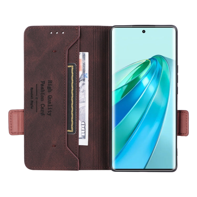 For Honor X9a 5G / Magic5 Lite Magnetic Clasp Flip Leather Phone Case