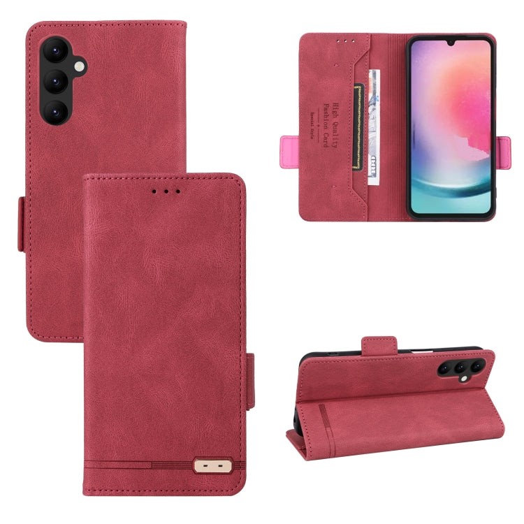 For Samsung Galaxy A24 4G Magnetic Clasp Flip Leather Phone Case