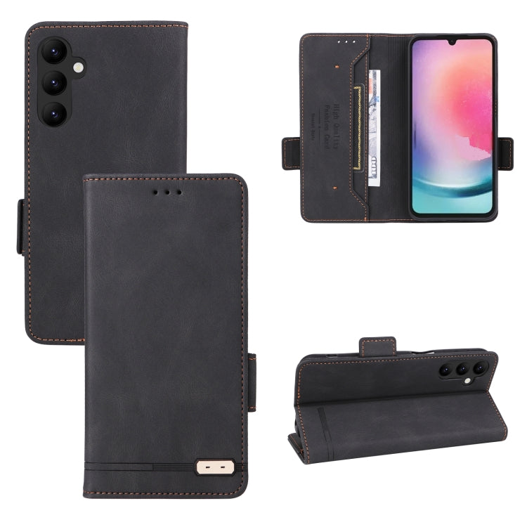 For Samsung Galaxy A24 4G Magnetic Clasp Flip Leather Phone Case