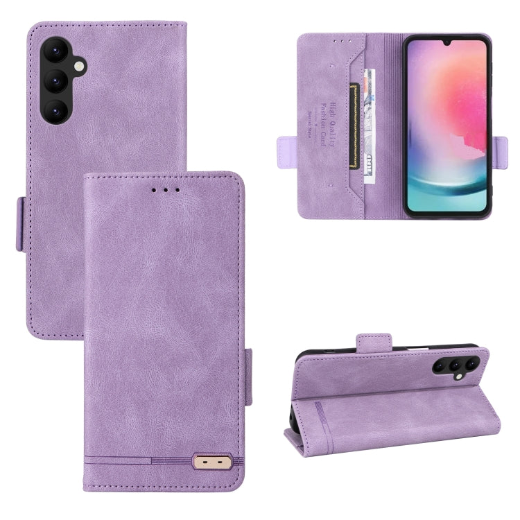 For Samsung Galaxy A24 4G Magnetic Clasp Flip Leather Phone Case