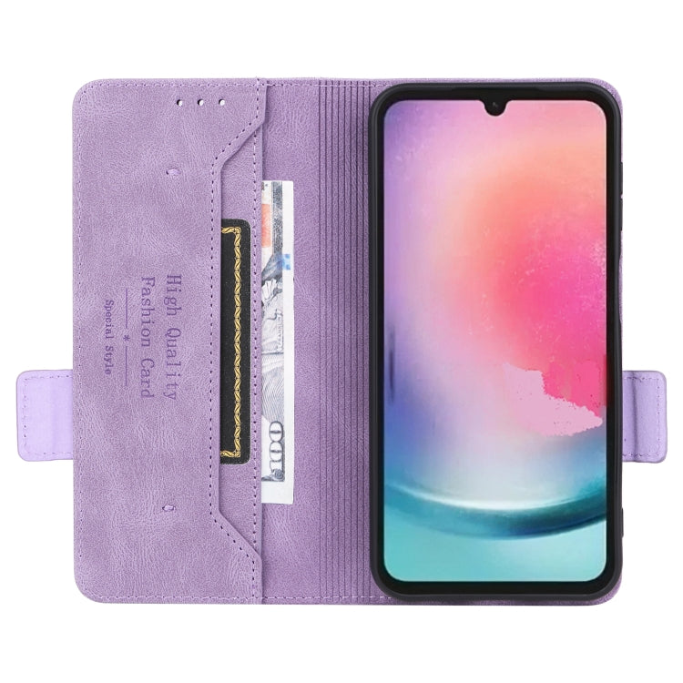 For Samsung Galaxy A24 4G Magnetic Clasp Flip Leather Phone Case