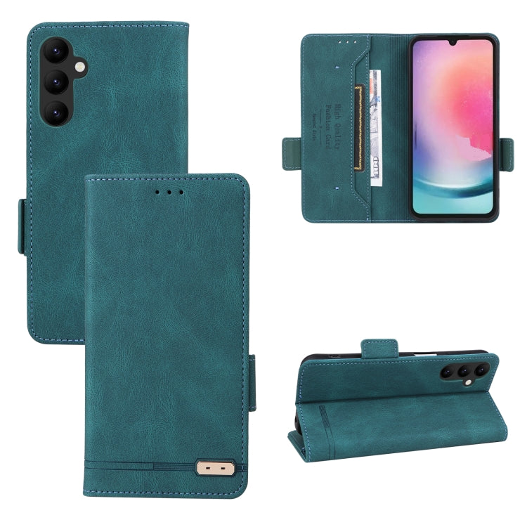For Samsung Galaxy A24 4G Magnetic Clasp Flip Leather Phone Case