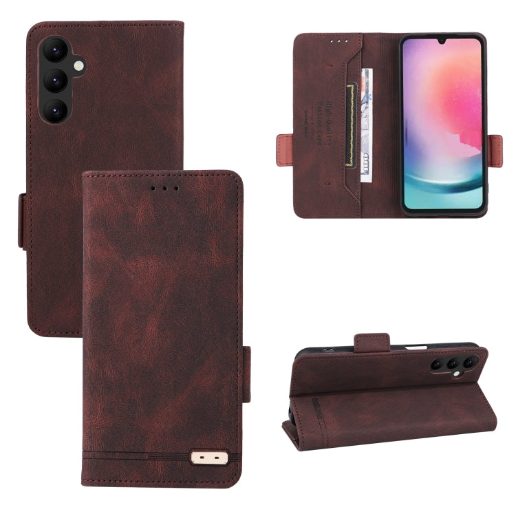 For Samsung Galaxy A24 4G Magnetic Clasp Flip Leather Phone Case
