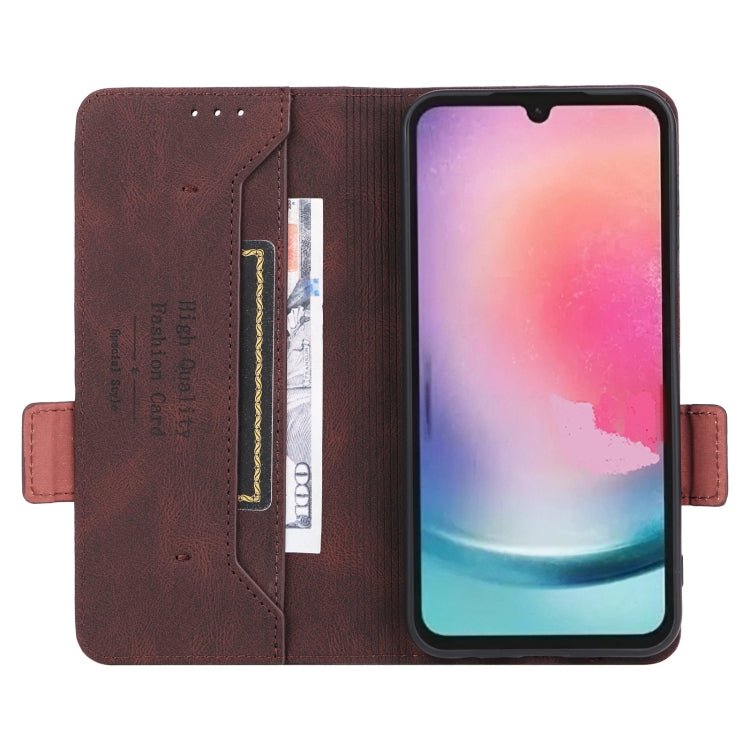 For Samsung Galaxy A24 4G Magnetic Clasp Flip Leather Phone Case