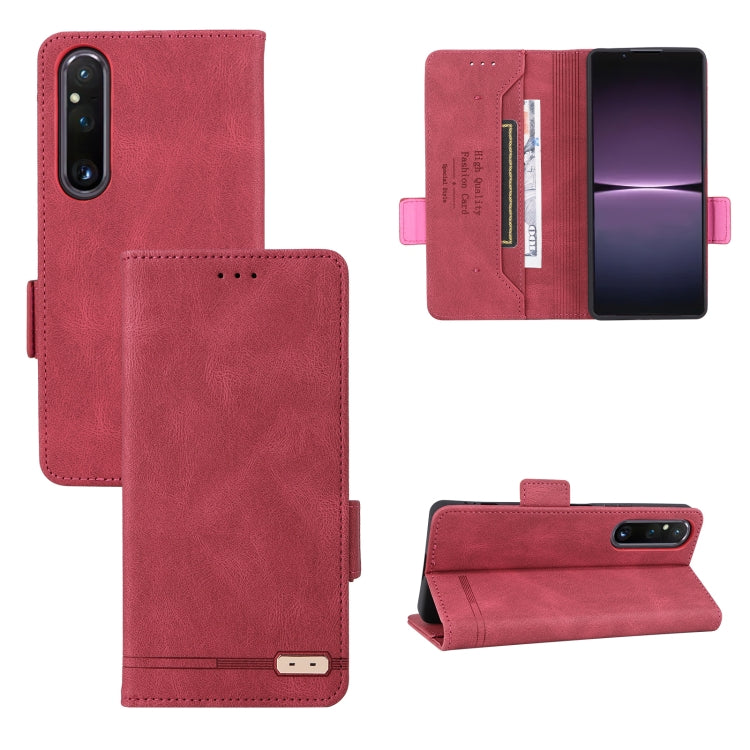 For Sony Xperia 1 V Magnetic Clasp Flip Leather Phone Case