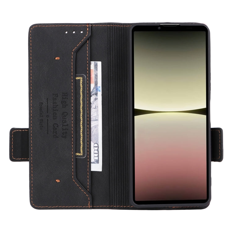 For Sony Xperia 10 V Magnetic Clasp Flip Leather Phone Case