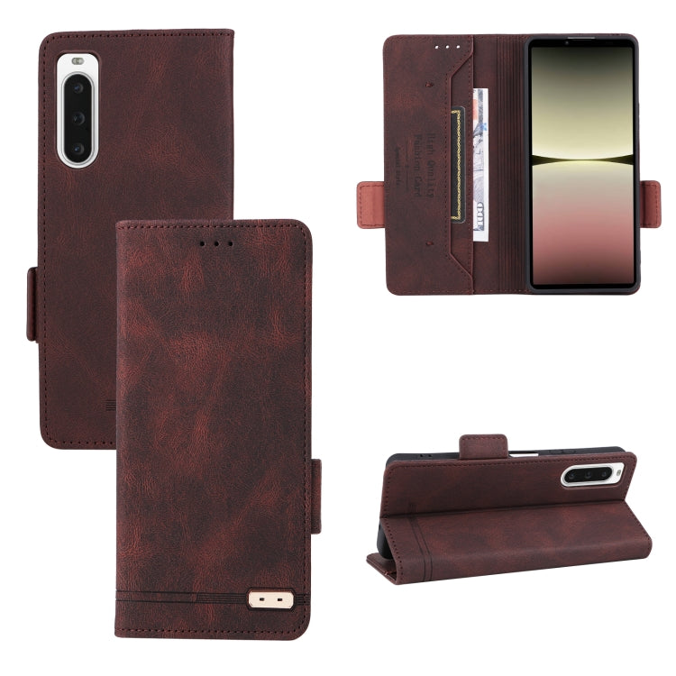 For Sony Xperia 10 V Magnetic Clasp Flip Leather Phone Case