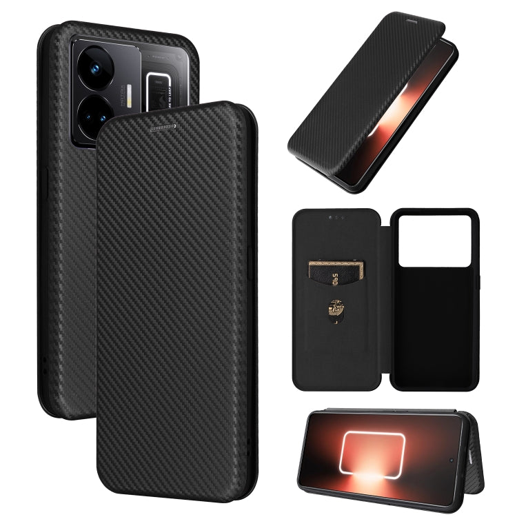 For Realme GT Neo 5 / Realme GT 3 Carbon Fiber Texture Flip Leather Phone Case