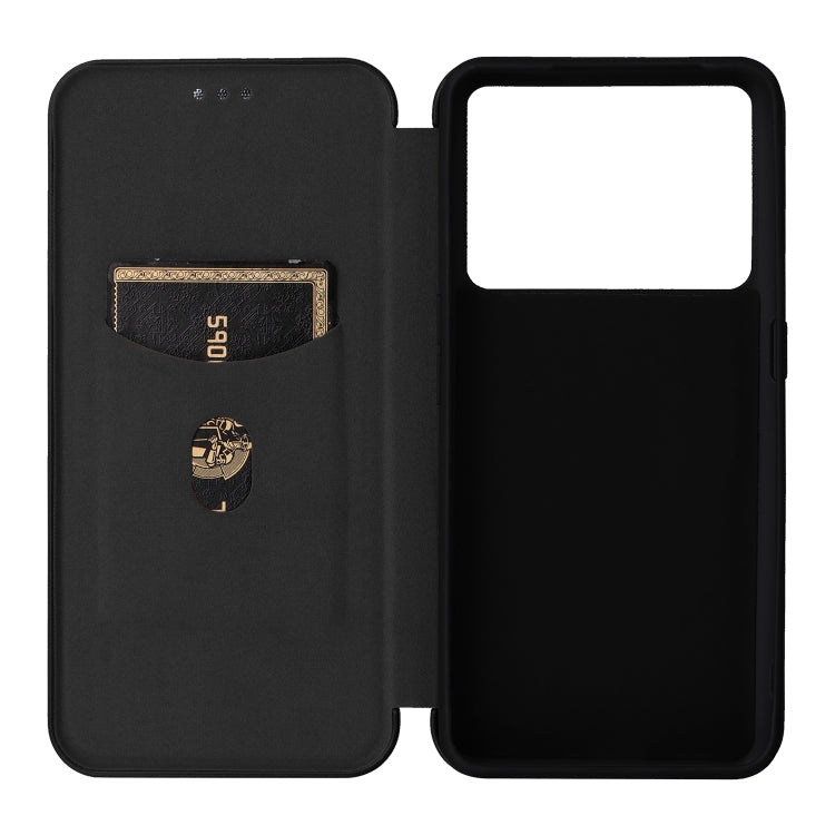 For Realme GT Neo 5 / Realme GT 3 Carbon Fiber Texture Flip Leather Phone Case