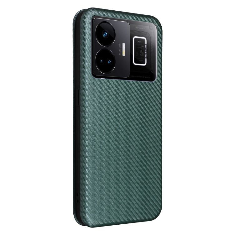 For Realme GT Neo 5 / Realme GT 3 Carbon Fiber Texture Flip Leather Phone Case