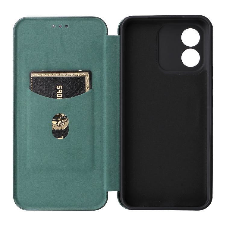 For Honor X5 Carbon Fiber Texture Flip Leather Phone Case