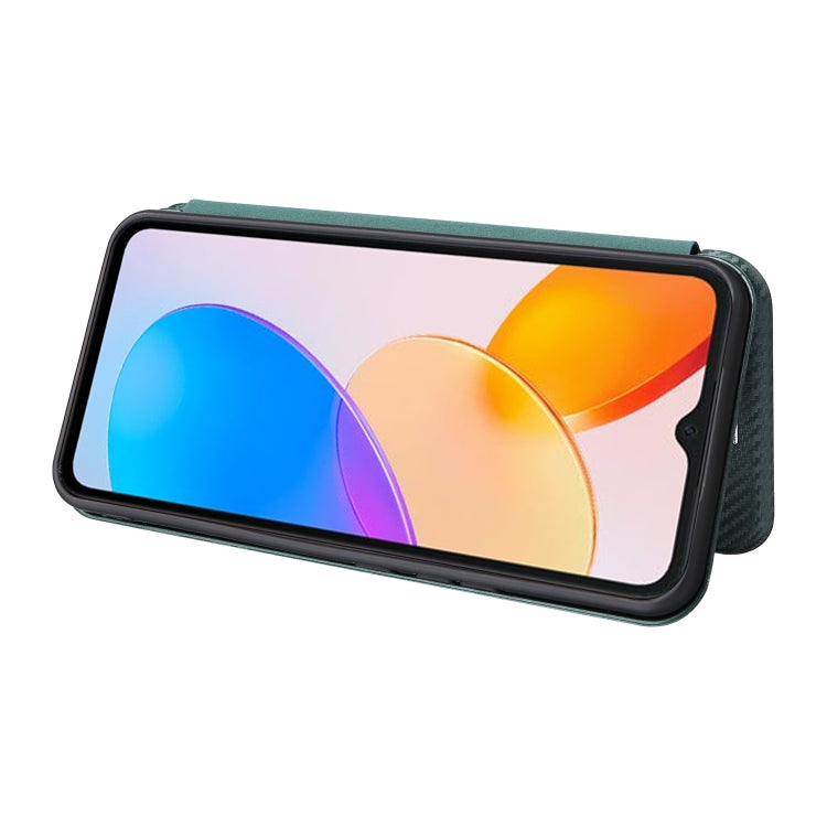 For Honor X5 Carbon Fiber Texture Flip Leather Phone Case