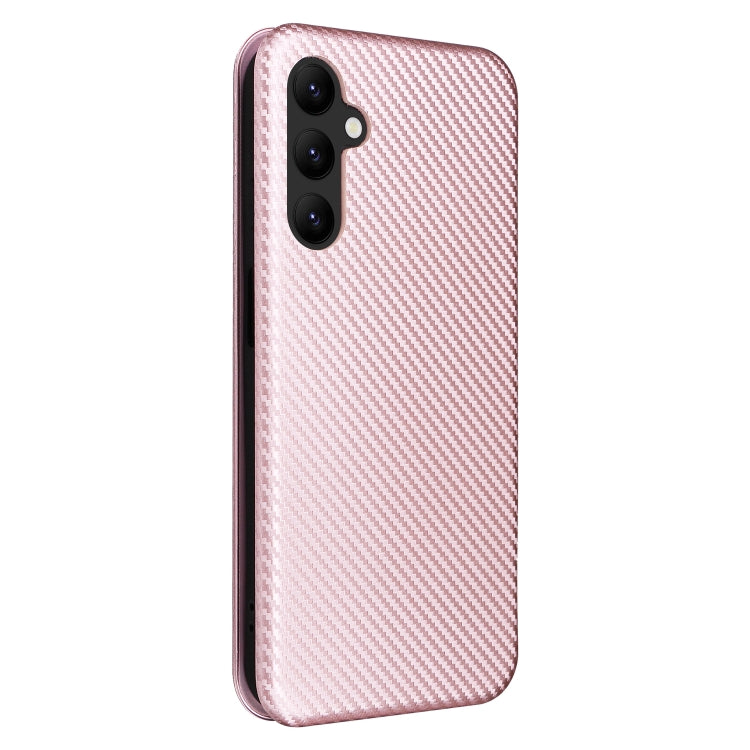 For Samsung Galaxy A24 4G Carbon Fiber Texture Flip Leather Phone Case
