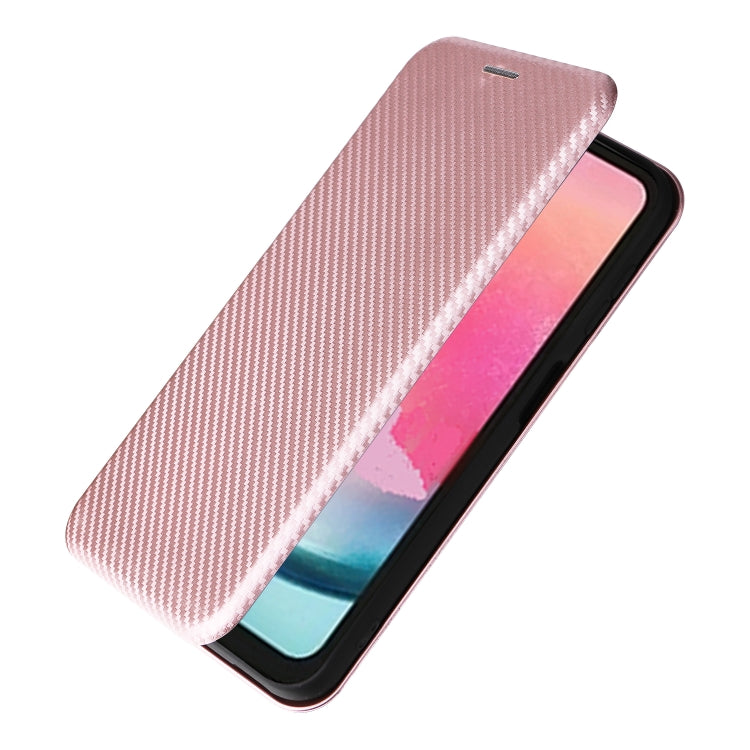 For Samsung Galaxy A24 4G Carbon Fiber Texture Flip Leather Phone Case