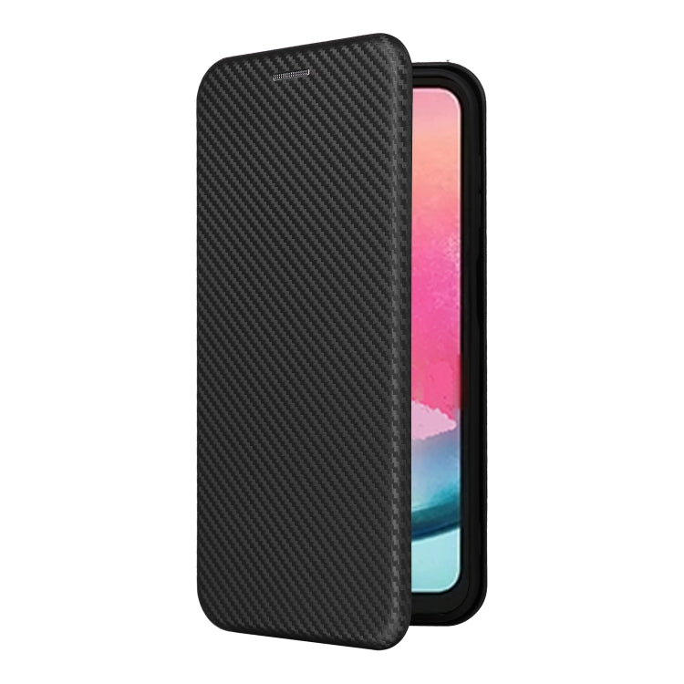 For Samsung Galaxy A24 4G Carbon Fiber Texture Flip Leather Phone Case