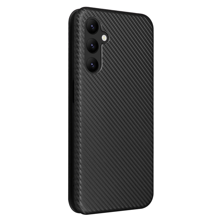 For Samsung Galaxy A24 4G Carbon Fiber Texture Flip Leather Phone Case