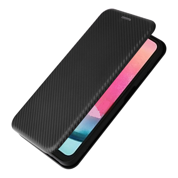 For Samsung Galaxy A24 4G Carbon Fiber Texture Flip Leather Phone Case