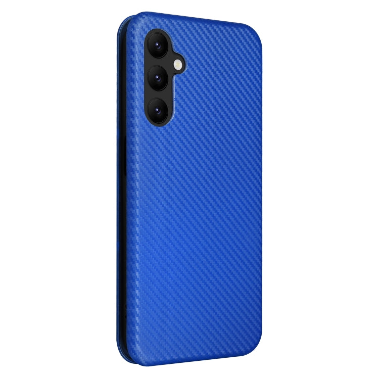 For Samsung Galaxy A24 4G Carbon Fiber Texture Flip Leather Phone Case