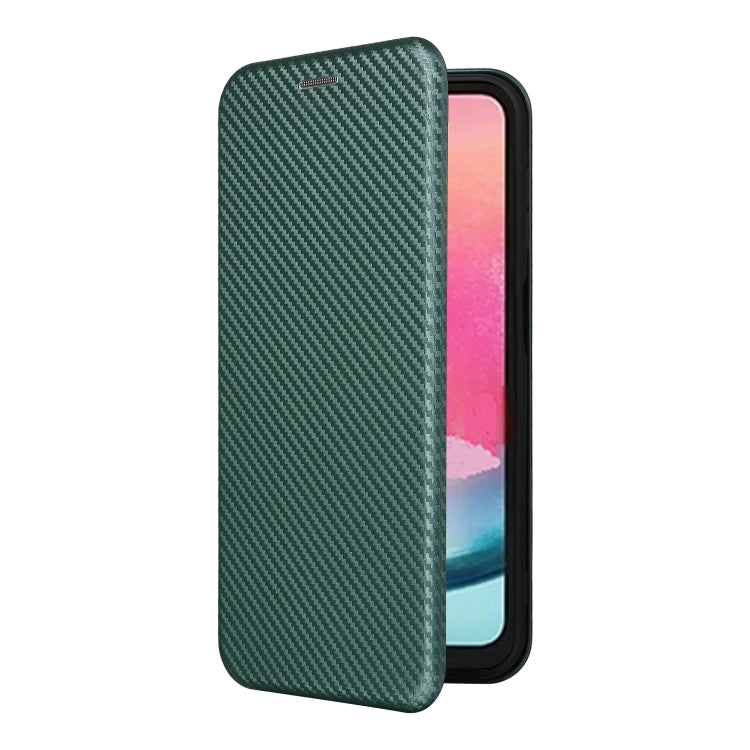For Samsung Galaxy A24 4G Carbon Fiber Texture Flip Leather Phone Case