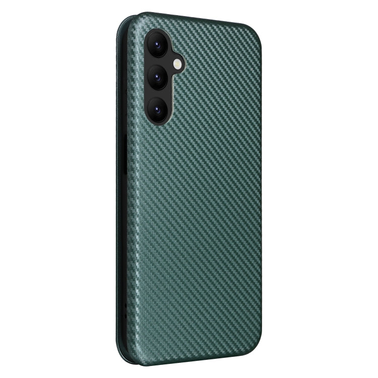 For Samsung Galaxy A24 4G Carbon Fiber Texture Flip Leather Phone Case