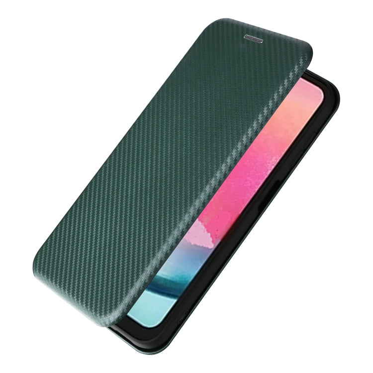 For Samsung Galaxy A24 4G Carbon Fiber Texture Flip Leather Phone Case