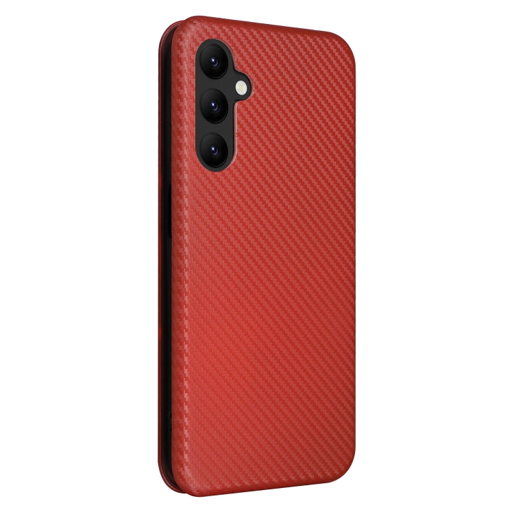 For Samsung Galaxy A24 4G Carbon Fiber Texture Flip Leather Phone Case