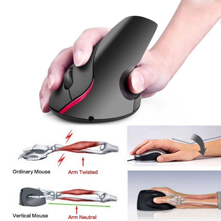 HXSJ A889 6 Keys 2400DPI 2.4GHz Vertical Wireless Mouse Rechargeable