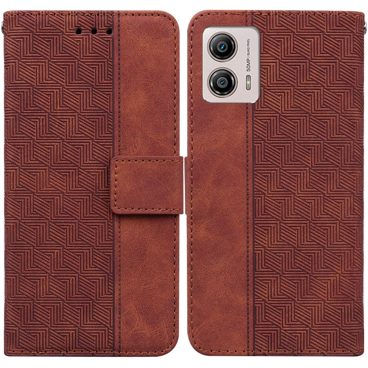For Motorola Moto G13 / G23 / G53 Geometric Embossed Leather Phone Case