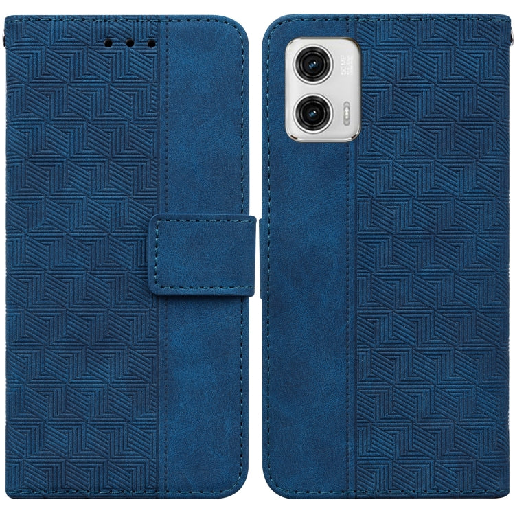 For Motorola Moto  G73 Geometric Embossed Leather Phone Case