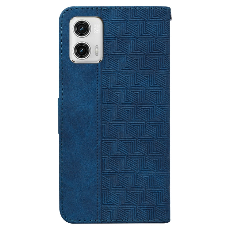 For Motorola Moto  G73 Geometric Embossed Leather Phone Case