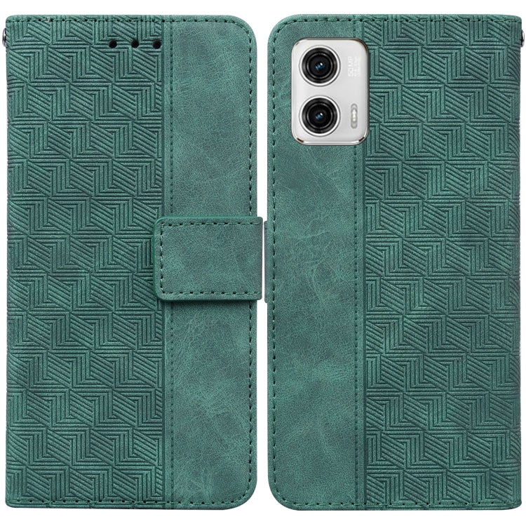 For Motorola Moto  G73 Geometric Embossed Leather Phone Case