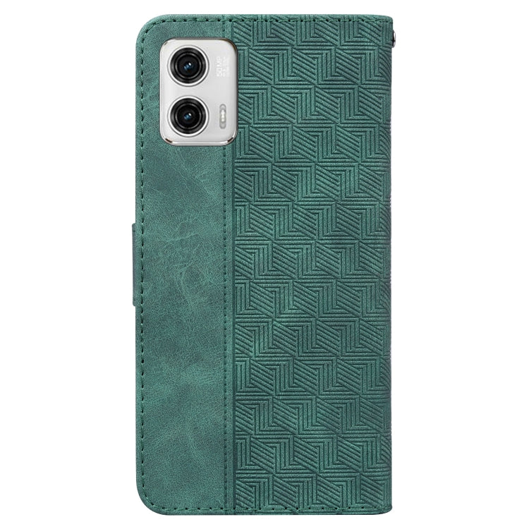For Motorola Moto  G73 Geometric Embossed Leather Phone Case