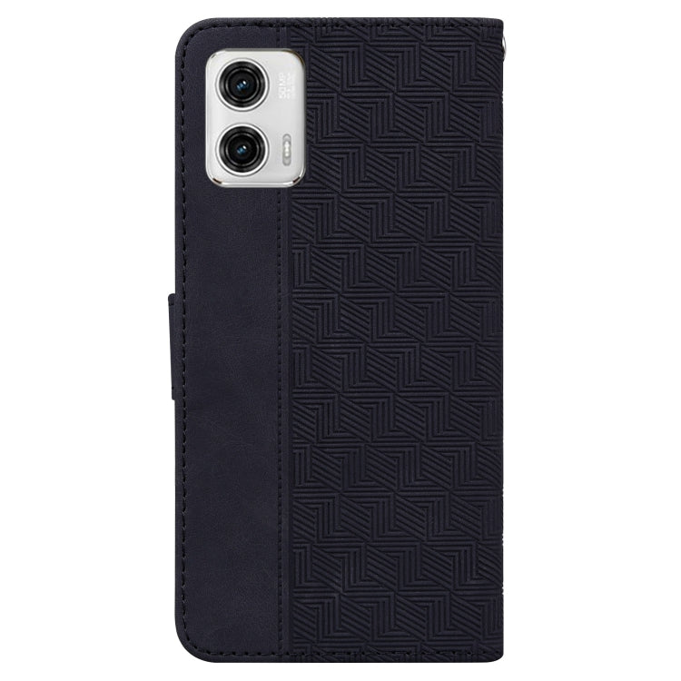 For Motorola Moto  G73 Geometric Embossed Leather Phone Case