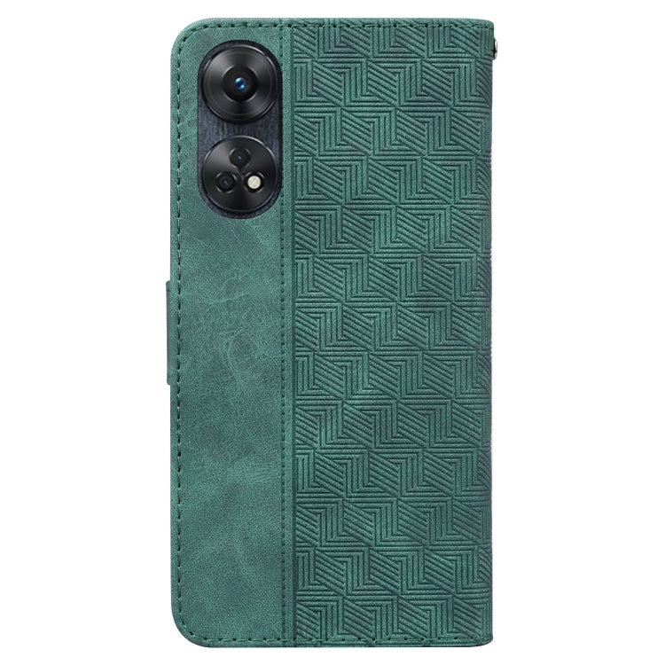 For OPPO Reno8 T  4G Geometric Embossed Leather Phone Case
