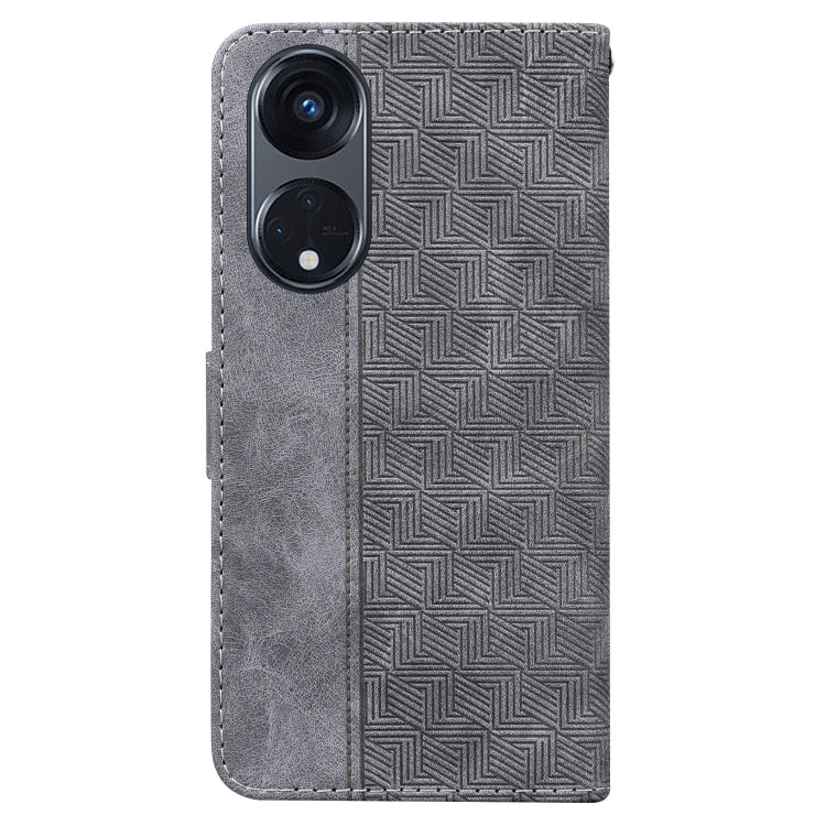 For OPPO Reno8 T  5G / A1 Pro 5G Geometric Embossed Leather Phone Case