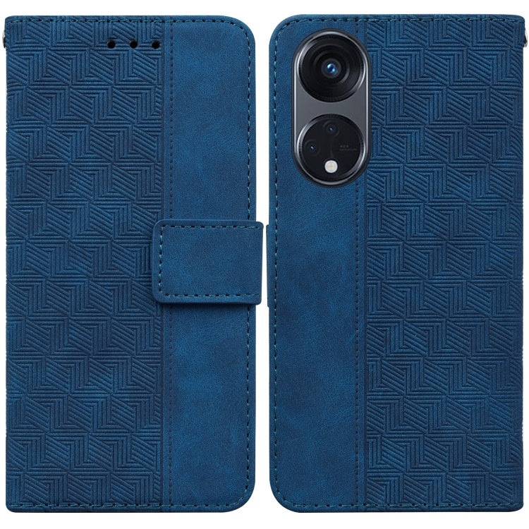 For OPPO Reno8 T  5G / A1 Pro 5G Geometric Embossed Leather Phone Case