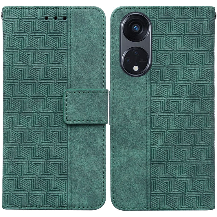 For OPPO Reno8 T  5G / A1 Pro 5G Geometric Embossed Leather Phone Case