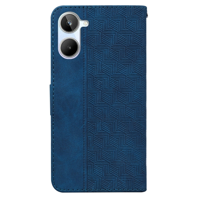 For Realme 10 4G Geometric Embossed Leather Phone Case